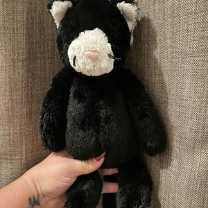 Jellycat black and white bashful cat
